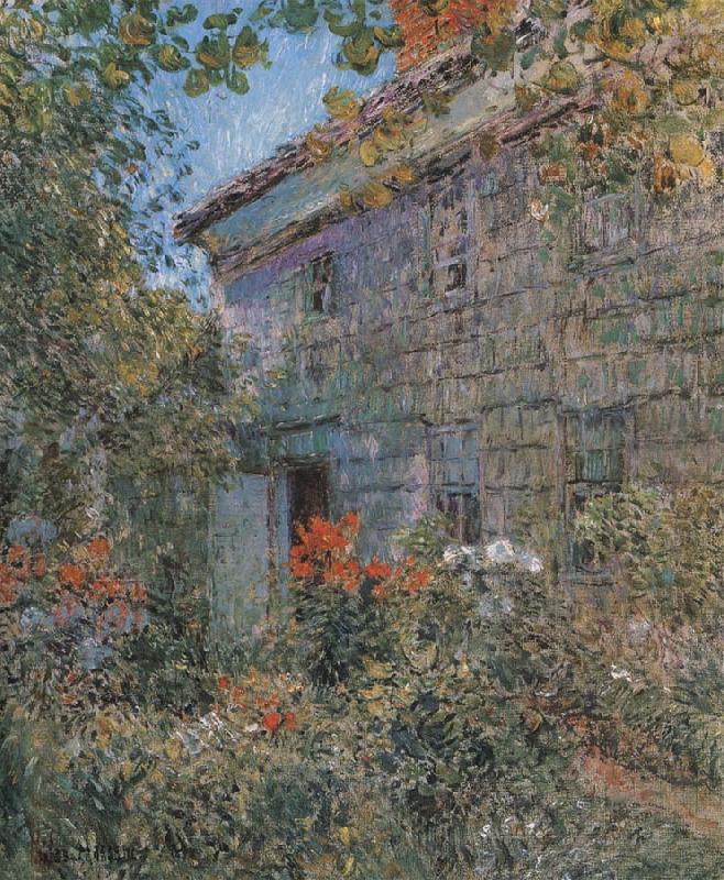 Childe Hassam Old House and Garden,East Hampton,Long Island Sweden oil painting art